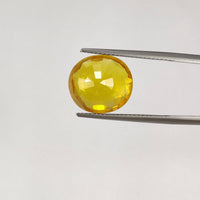 8.16 cts Natural Yellow Sapphire Loose Gemstone Oval Cut