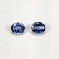 2.81 cts Unheated Natural Pastel Blue Sapphire Loose Gemstone Oval Cut Pair