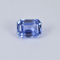 1.43 cts Unheated Natural Blue Sapphire Loose Gemstone Emerald Cut Certified