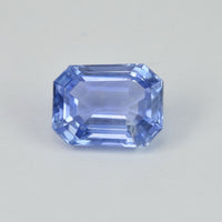 2.38 cts Unheated Natural Blue Sapphire Loose Gemstone Emerald Cut Certified