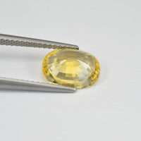2.72 cts Natural Yellow Sapphire Loose Gemstone Oval Cut