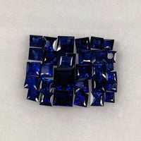 1.9-3.9 MM Natural Princess Cut Blue Sapphire - Thai Gems Export Ltd.