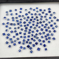 1.8 - 2.3 MM Natural Princess Cut Blue Sapphire