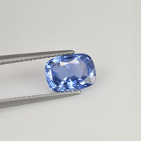 2.73 cts Unheated Natural Blue Sapphire Loose Gemstone Cushion Cut Certified
