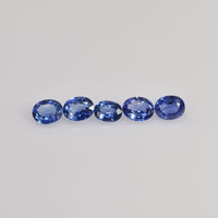 4.5x3.5 Natural Calibrated Sri Lanka Blue Sapphire Loose Gemstone Oval Cut