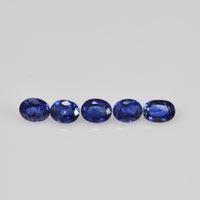 4.5x3.5 Natural Calibrated Sri Lanka Blue Sapphire Loose Gemstone Oval Cut