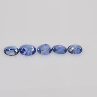 5x4 Natural Calibrated Sri Lanka Blue Sapphire Loose Gemstone Oval Cut