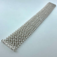 12.65 ctw Round Natural Diamond Bracelet | 18K White Gold | Classic Collection | Flexible Bracelet | Minimal Jewelry