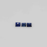 2.2-2.9 mm Natural Calibrated Blue Sapphire Loose Gemstone Square Cut