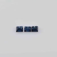 2.7-3.4 MM Natural Calibrated Blue Sapphire Loose Gemstone Square Cut