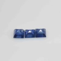 4.3-4.7 mm Natural Calibrated Blue Sapphire Loose Gemstone Square Cut