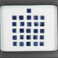 4.5-5.0 mm Natural Calibrated Blue Sapphire Loose Gemstone Square Cut