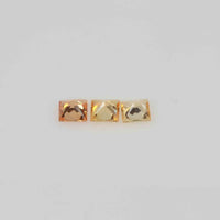 2.2-2.9 mm Natural Callibrated Orange Sapphire Loose Gemstone Princess Cut
