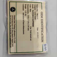 1.41 cts Natural Blue Sapphire Loose Gemstone Oval Cut Certified