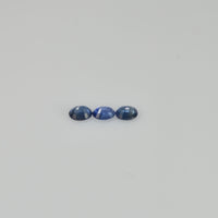 4x3 mm Natural Calibrated Blue Sapphire Loose Gemstone Oval Cut