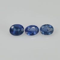 4x3 mm Natural Calibrated Blue Sapphire Loose Gemstone Oval Cut