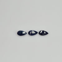 6x4 mm Natural Calibrated Blue Sapphire Loose Gemstone Pear Cut