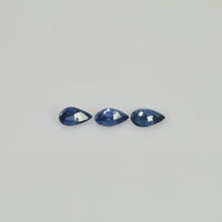 6x4 mm Natural Calibrated Blue Sapphire Loose Gemstone Pear Cut