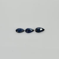 6x4 mm Natural Calibrated Blue Sapphire Loose Gemstone Pear Cut