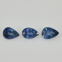 6x4 mm Natural Calibrated Blue Sapphire Loose Gemstone Pear Cut