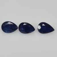 6x4 mm Natural Calibrated Blue Sapphire Loose Gemstone Pear Cut