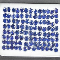 5x4 mm Natural Calibrated Blue Sapphire Loose Gemstone Oval Cut