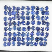 5x4 mm Natural Calibrated Blue Sapphire Loose Gemstone Oval Cut