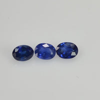 4x3 mm Natural Calibrated Blue Sapphire Loose Gemstone Oval Cut