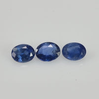 4x3 mm Natural Calibrated Blue Sapphire Loose Gemstone Oval Cut