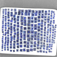 1.6 -4.3 mm Natural Calibrated Blue Sapphire Loose Gemstone Square Cut