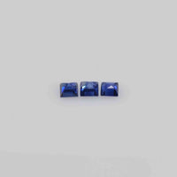 2.3-3.3 MM Natural Calibrated Blue Sapphire Loose Gemstone Square Cut