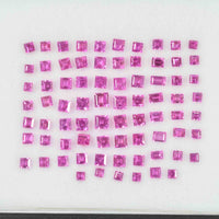 2-3.4 mm Natural Calibrated Pink Sapphire Loose Gemstone Square Cut