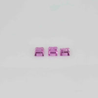 1.9 mm-3.6 mm Natural Calibrated Vietnam Pink Sapphire Loose Gemstone Square Cut