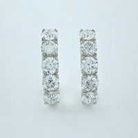 3.20 ctw E VVS2 GIA Certified Round Brilliant Natural Diamond Earring | 18K White Gold | Classic Collection | Solitaire Earring