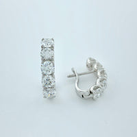 3.20 ctw E VVS2 GIA Certified Round Brilliant Natural Diamond Earring | 18K White Gold | Classic Collection | Solitaire Earring