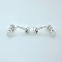 0.38 ctw Round Brilliant Natural Diamond Cufflinks | 18K White Gold | Classic Collection