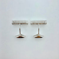 0.38 ctw Round Brilliant Natural Diamond Cufflinks | 18K White Gold | Classic Collection