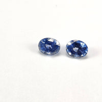 2.91 cts Unheated Natural Pastel Blue Sapphire Loose Gemstone Oval Cut Pair