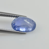 2.65 cts Unheated Natural Blue Sapphire Loose Gemstone Oval Cut Certified