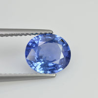 1.90 cts Unheated Natural Blue Sapphire Loose Gemstone Oval Cut Certified