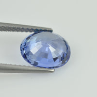 3.51 cts Unheated Natural Blue Sapphire Loose Gemstone Oval Cut Certified