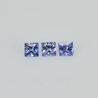2.3 - 2.8 MM Natural Princess Cut Blue-Purple Sapphire