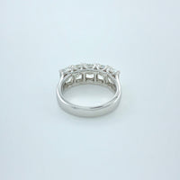 3.50 ctw F-G IF-VS1 GIA Certified Radiant Natural Diamond Ring | 18K White Gold | Classic Collection | 5 Stone Ring