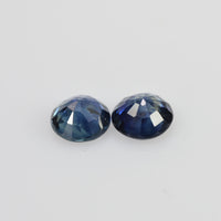 4.5 mm Natural Blue Sapphire Loose Pair Gemstone Round Cut