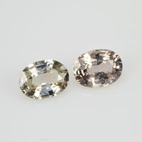2.63 cts Natural Fancy Yellow Sapphire Loose Pair Gemstone Oval Cut