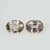 2.63 cts Natural Fancy Yellow Sapphire Loose Pair Gemstone Oval Cut