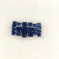 1.8 - 3.3 MM Natural Princess Cut Blue Sapphire