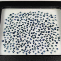 1.3 - 2.4 MM Natural Princess Cut Blue Sapphire