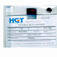 2.44 cts Natural Blue Sapphire Loose Gemstone Oval Cut Certified