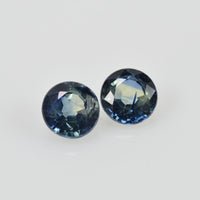 4.3 mm Natural Blue Sapphire Loose Pair Gemstone Round Cut